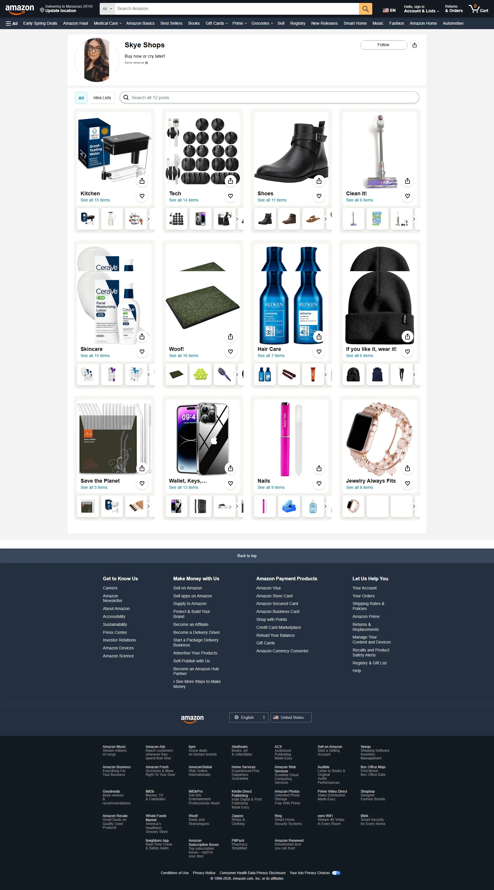 Skyekinser Amazon storefront