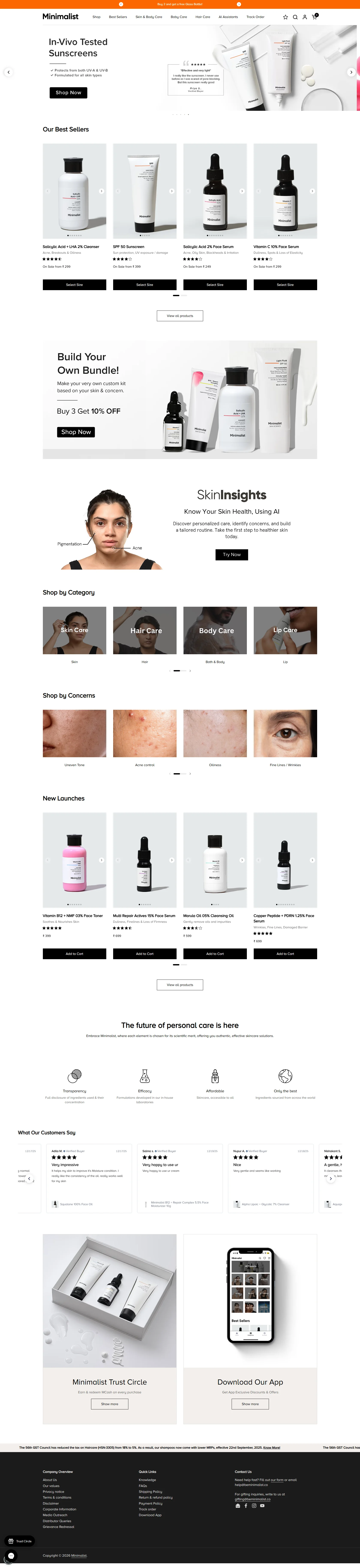 Minimalist DTC Commerce storefront