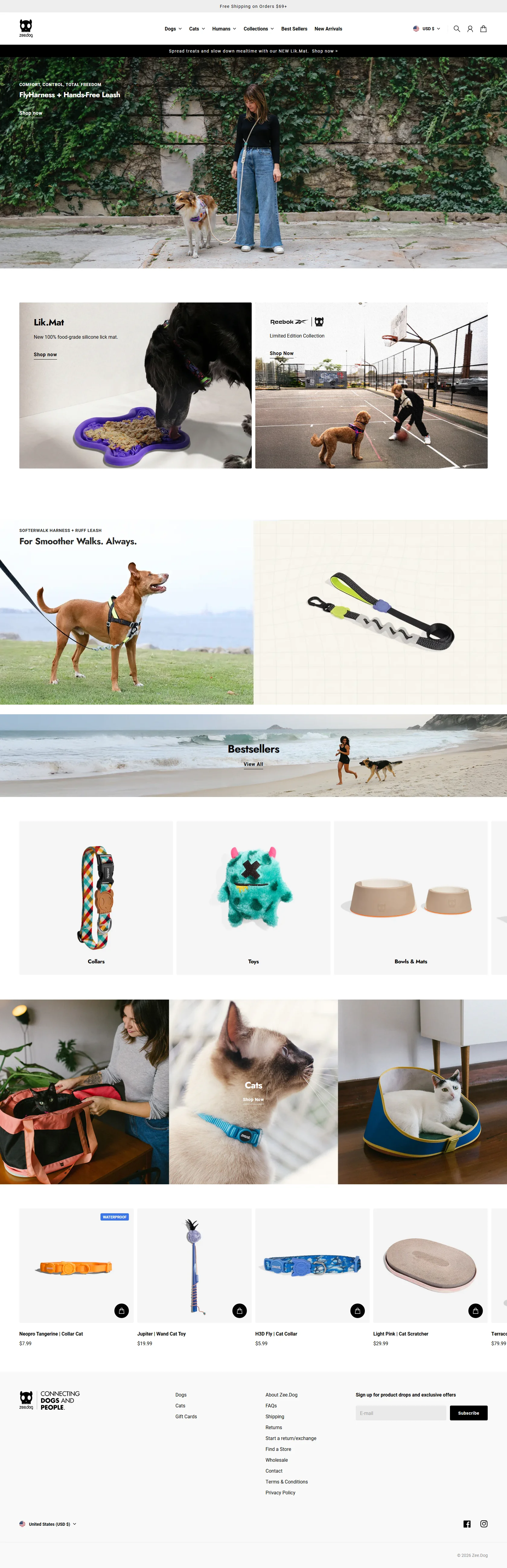 Zee.Dog DTC Commerce storefront