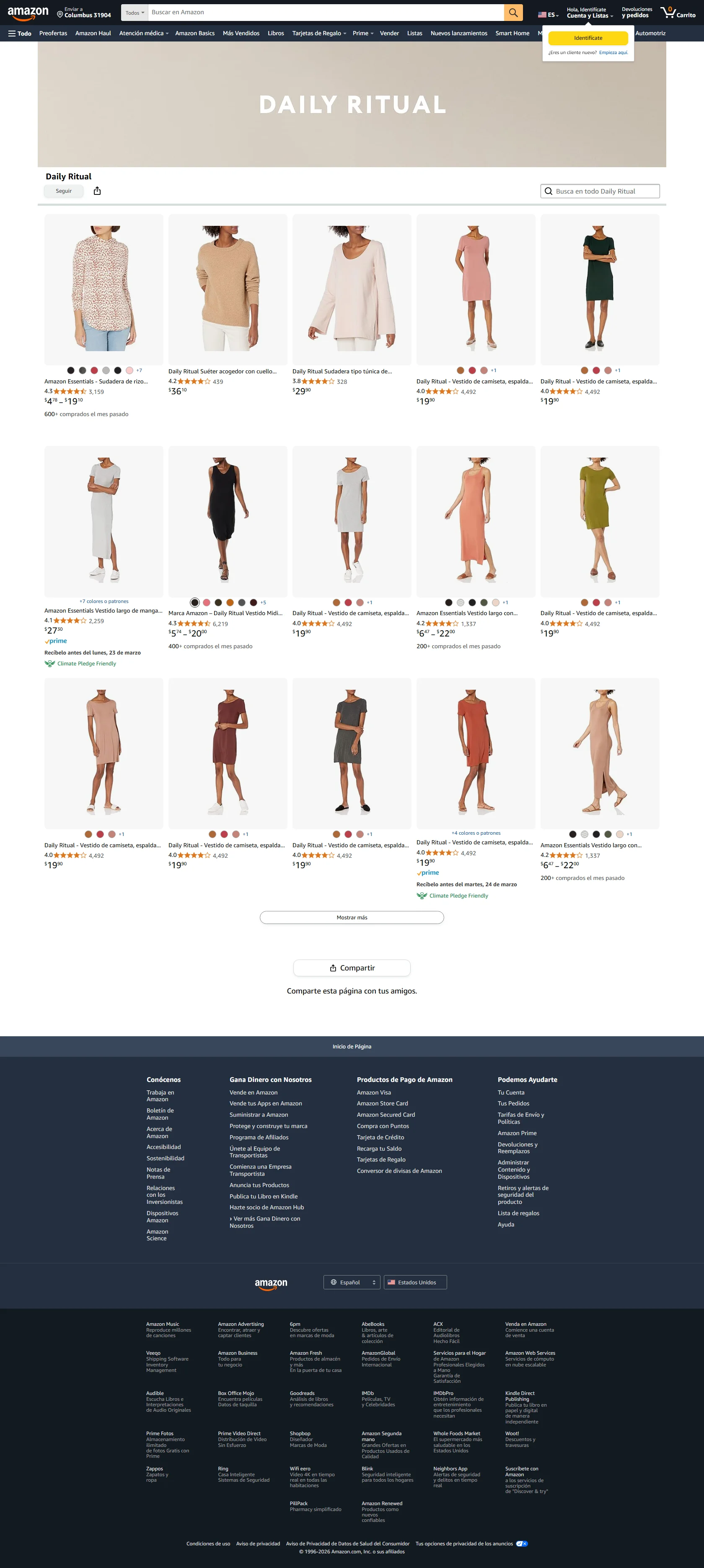Daily Ritual Private Label storefront