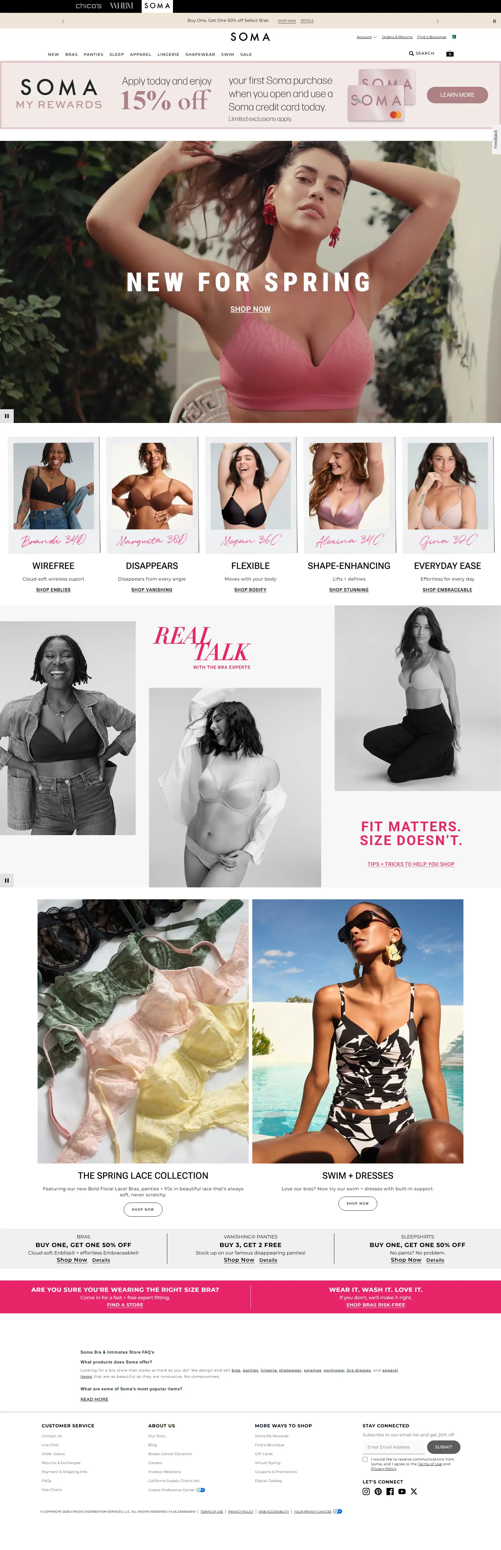Soma Store Shopify storefront