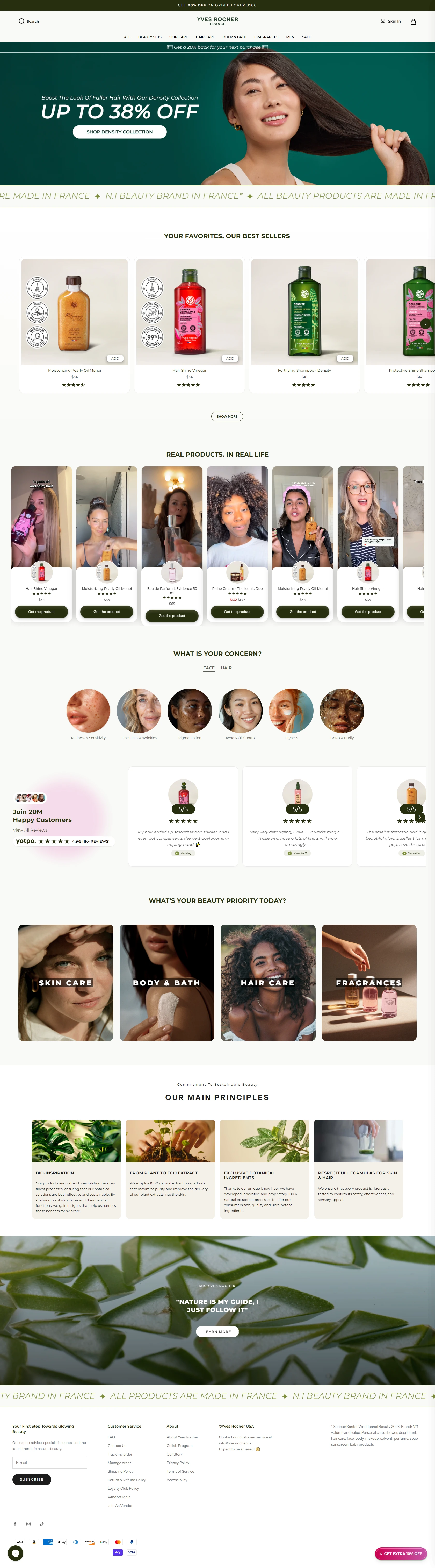 Yves Rocher USA Shopify storefront
