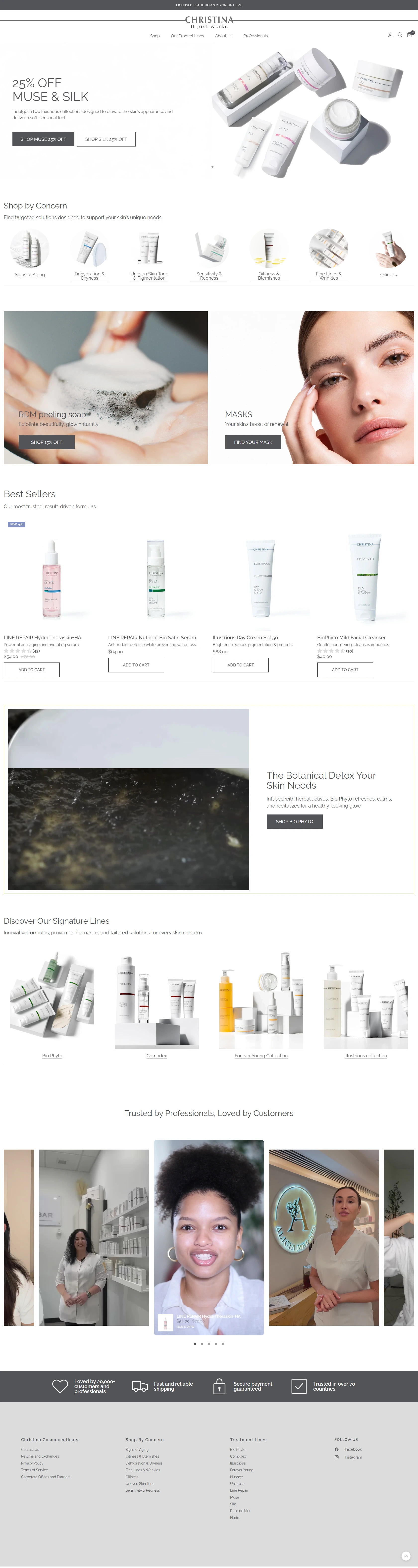 Christina Cosmeceuticals Shopify storefront
