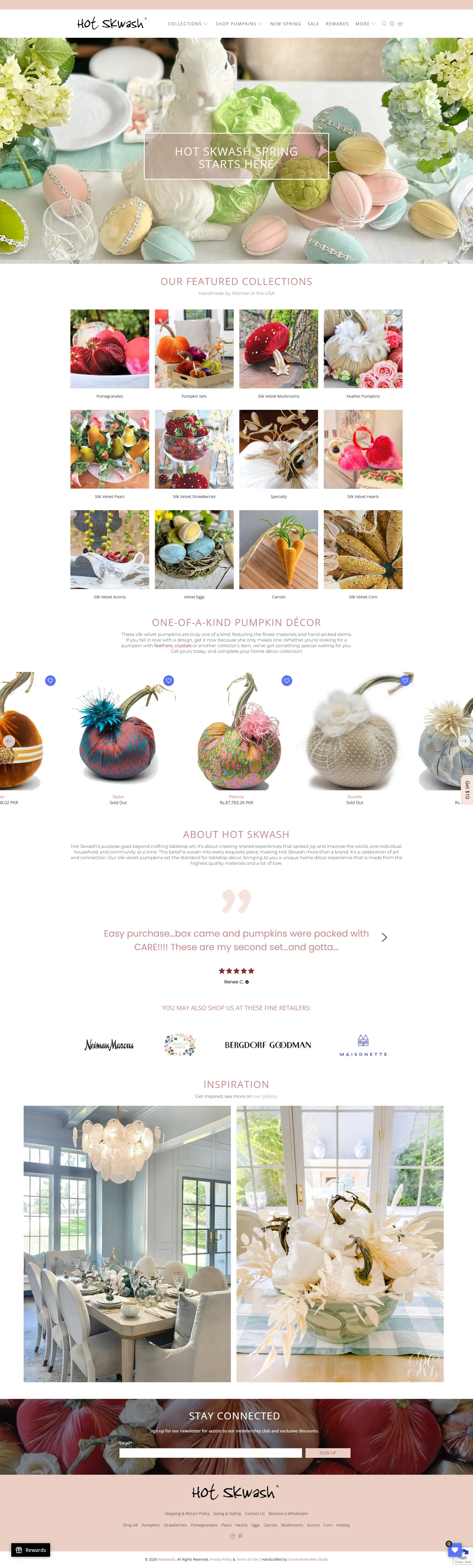 Hot Skwash Shopify storefront