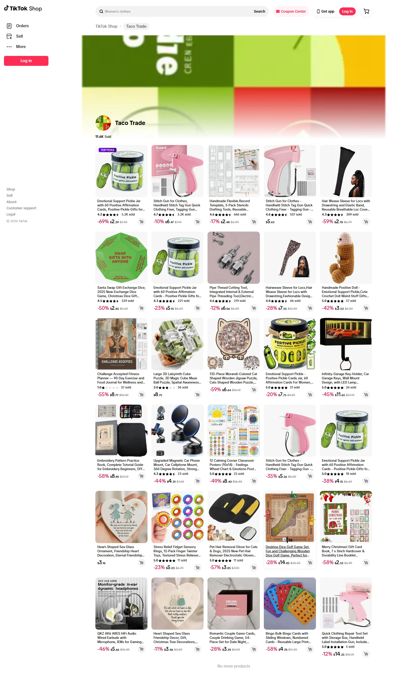 Taco Trade TikTok Shop storefront