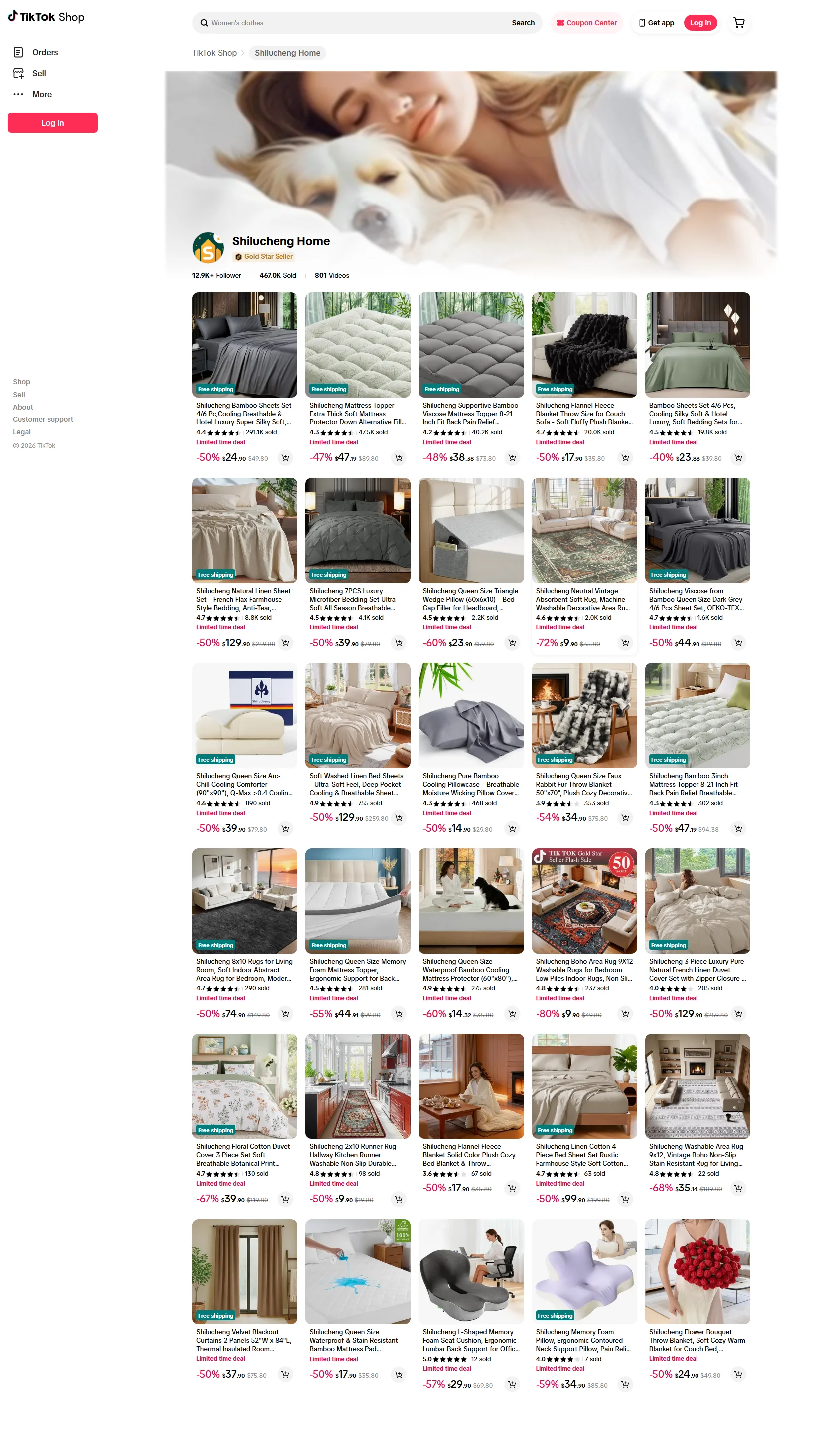 Shilucheng Home TikTok Shop storefront