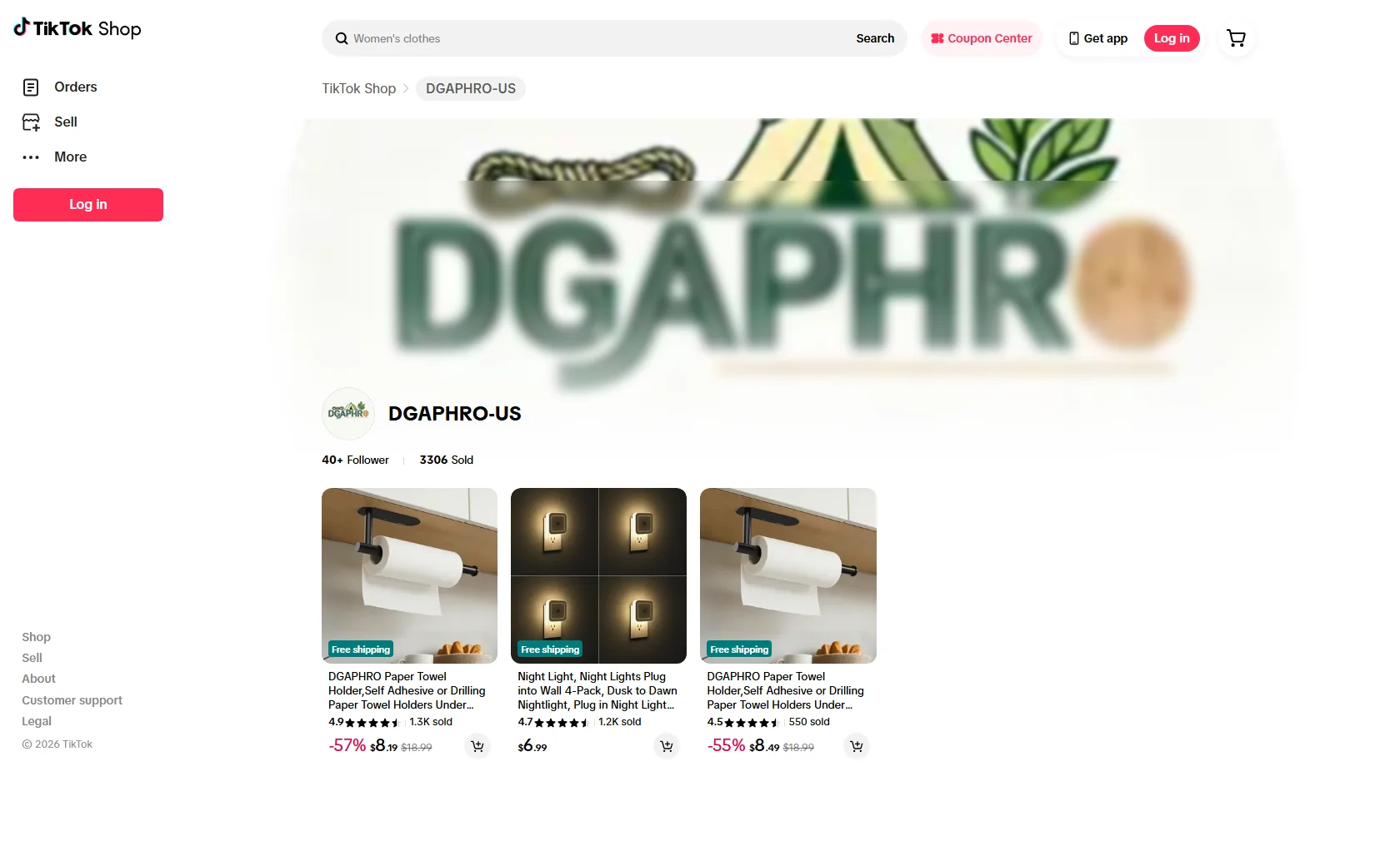 DGAPHRO US TikTok Shop storefront