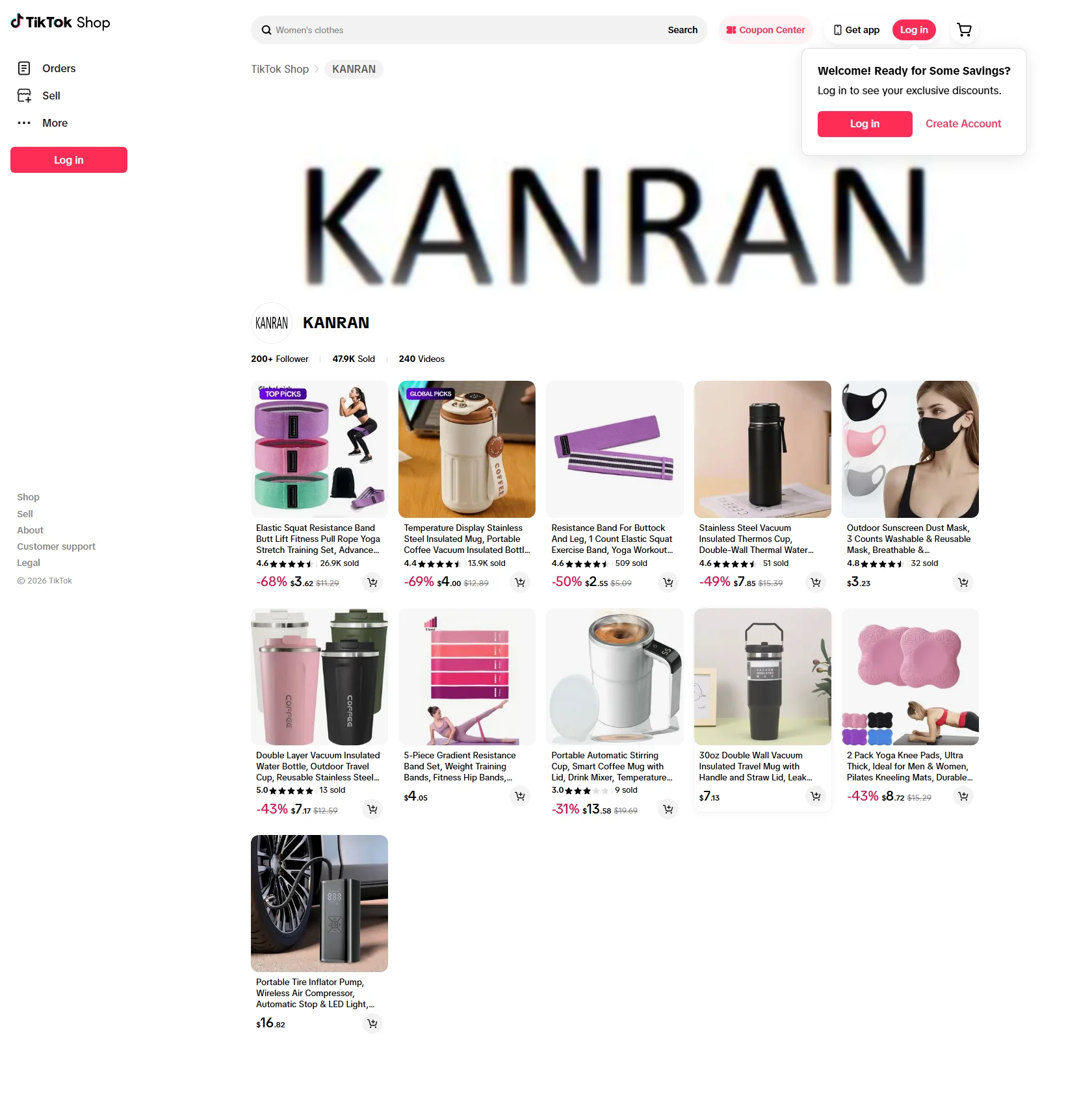DGAPHRO Collection TikTok Shop storefront