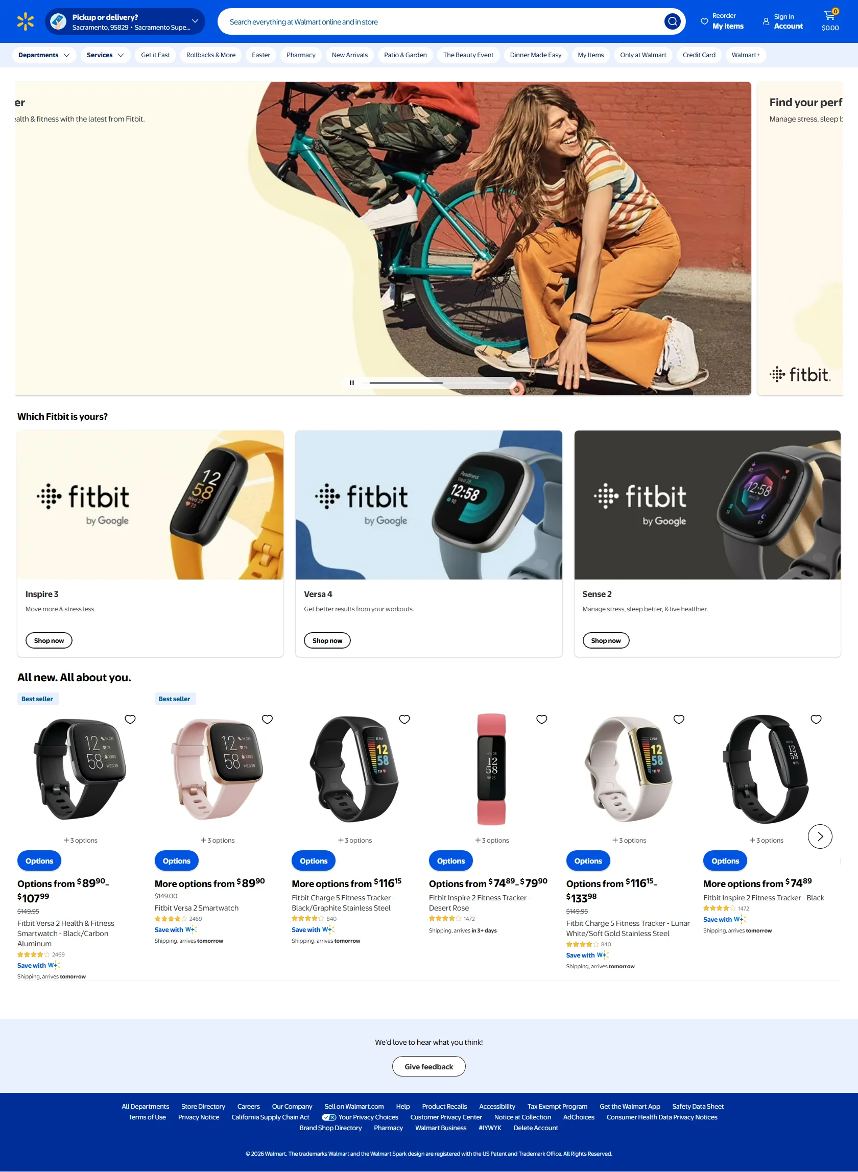 Fitbit Walmart storefront
